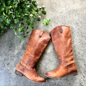 Frye Melissa Button Boots | Cognac Leather | 7
